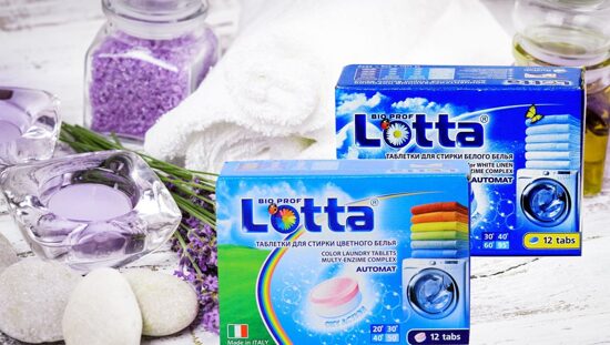 Таблетки для стирки белого белья Лотта (Италия)